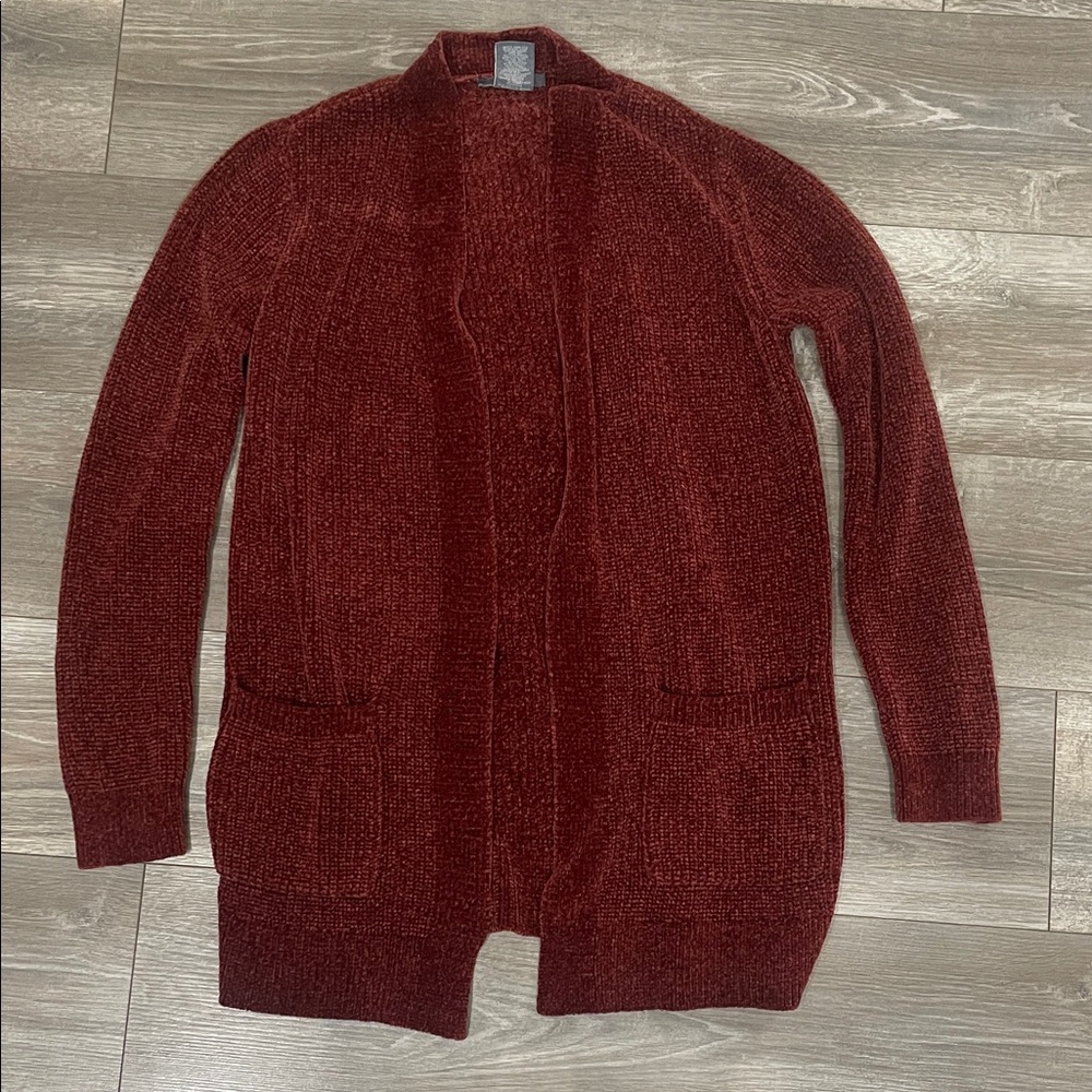 Matty M Women’s Deep Red Cardigan Sweater